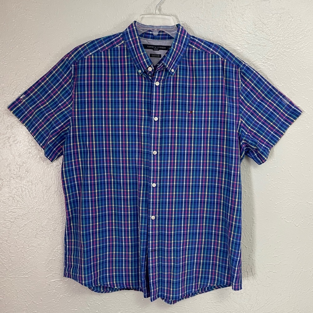 Tommy Hilfiger Colorful Pastel Plaid Shirt